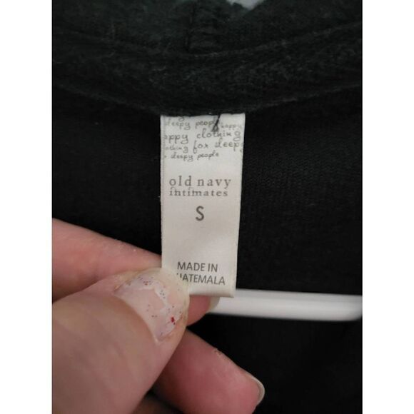 Old Navy intimates black fleece full zip-up jacket - Picture 4 of 7